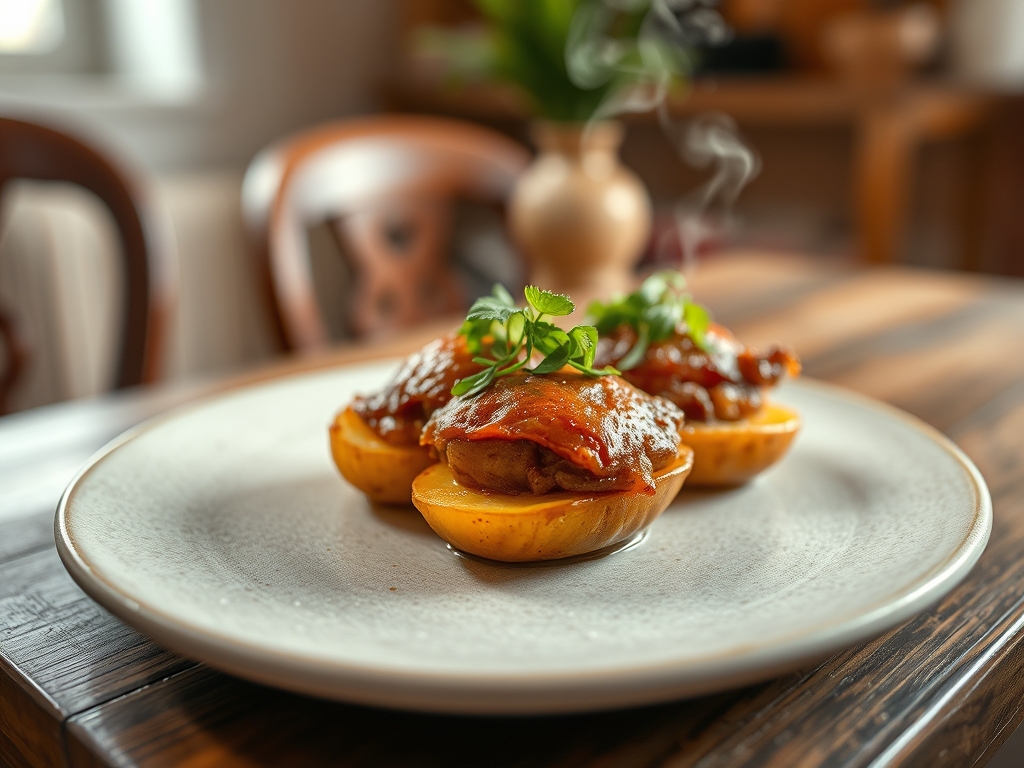 Patatas rellenas de carne