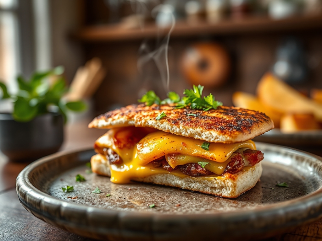 Sándwich de queso fundido