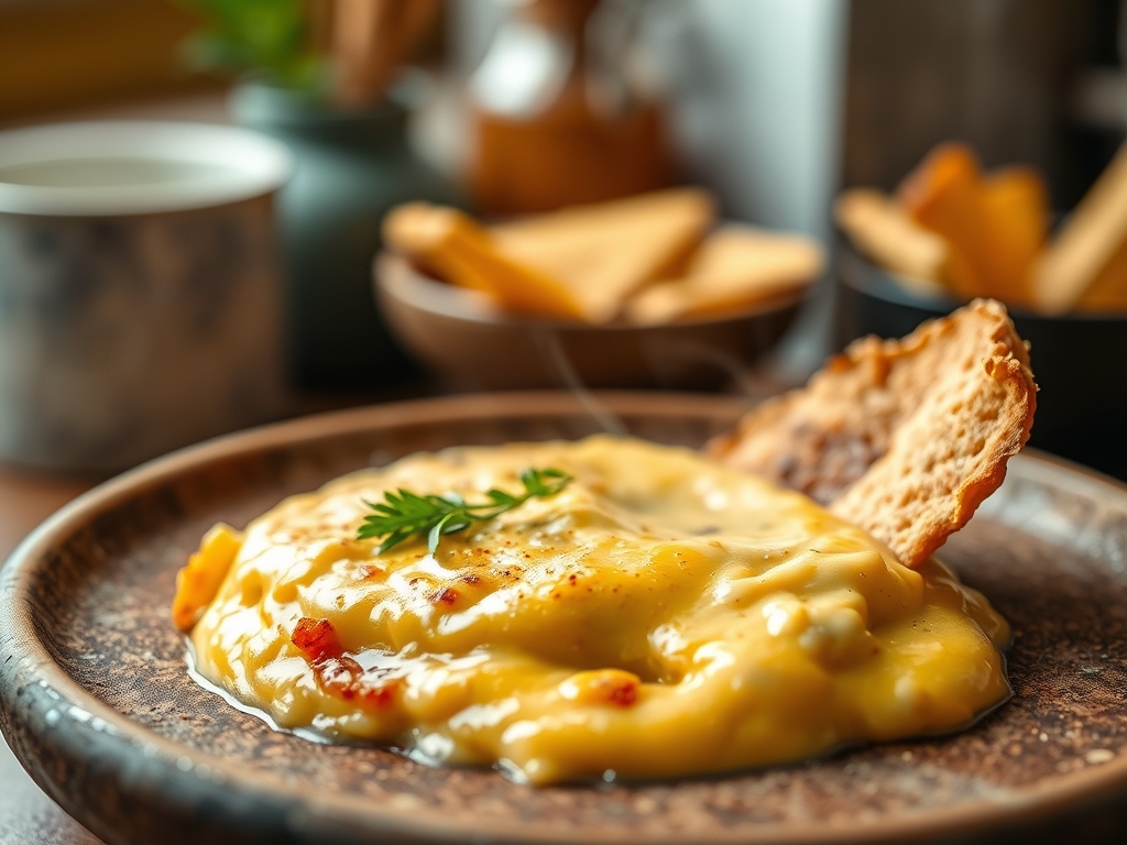 Dip de queso cheddar